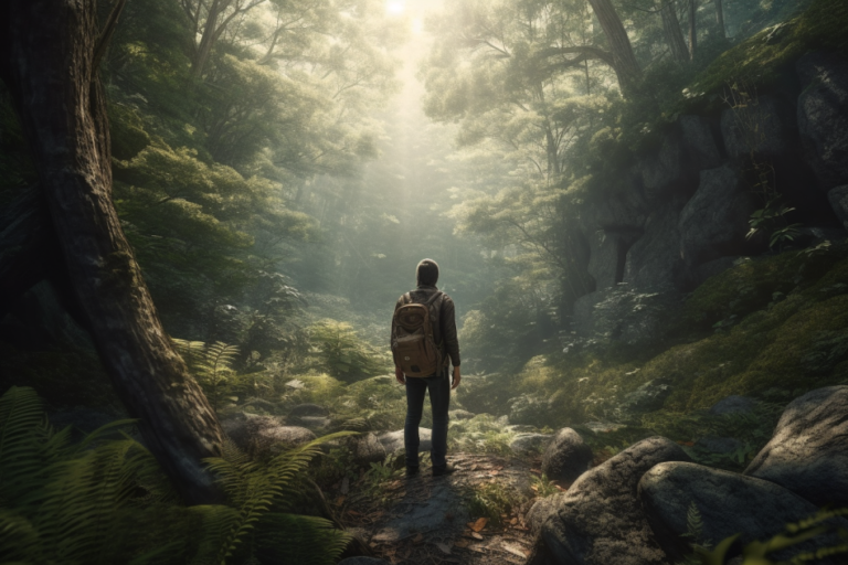 soulucidius_A_person_standing_at_the_edge_of_a_lush_forest_gazi_8a27eead-e155-4608-a649-3f0a28f4e90a